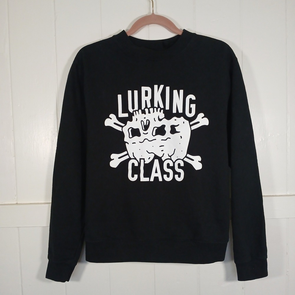 Lurking Class Sketchy Tank Mens Black Graphic Skull Crewneck Sweatshirt‎ Small